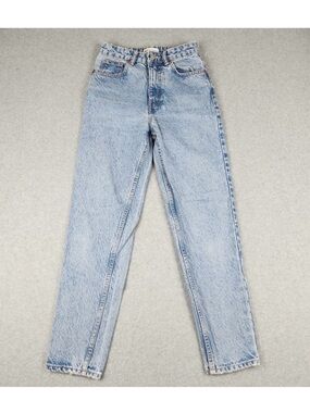 Zara Light Blue High-Waisted Straight Jeans - Women